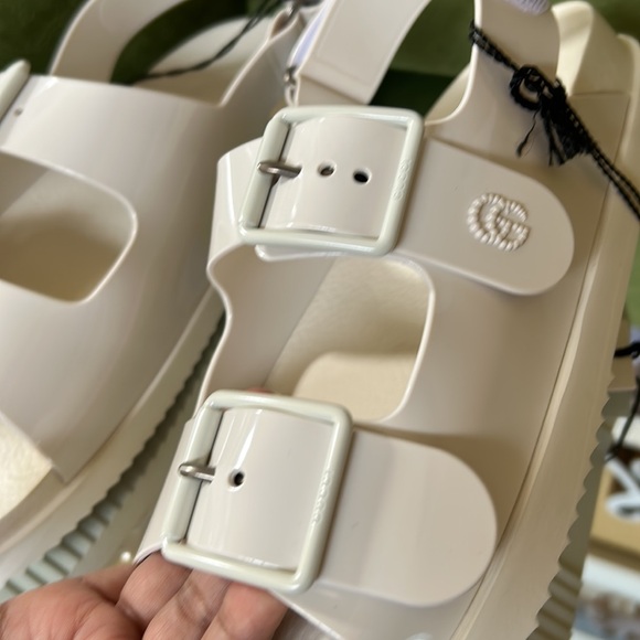 Gucci Dusty white Rubber Sandals size 41(11) - Picture 3 of 12